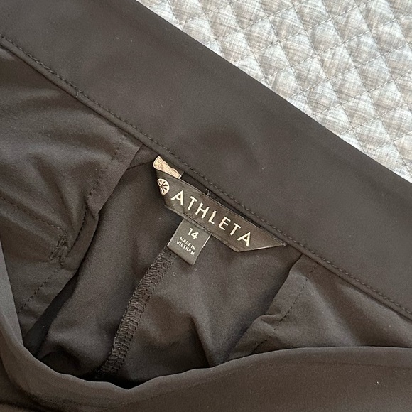Athleta Gramercy Track Trousers Black Size 16 (by measurement) - Picture 13 of 14